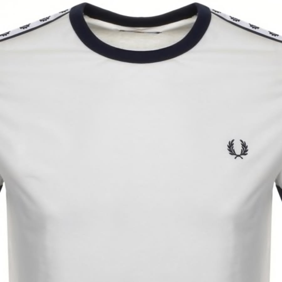 Alternative Image for ProductFred Perry Taped Ringer T Shirt White2